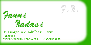 fanni nadasi business card